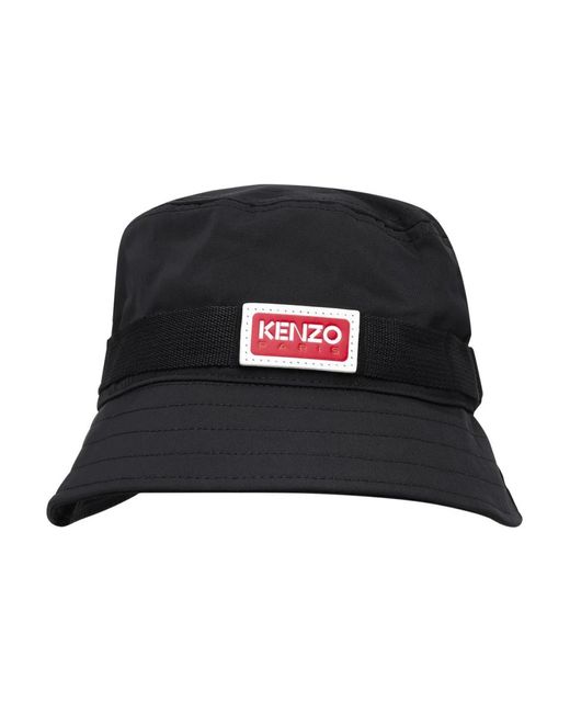 Cappello a secchiello nero con stampa logo di KENZO in Black da Uomo