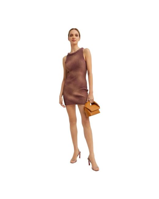 AYA MUSE Brown Knitted Dresses