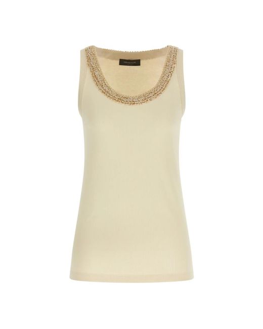 Fabiana Filippi Natural Sleeveless Tops