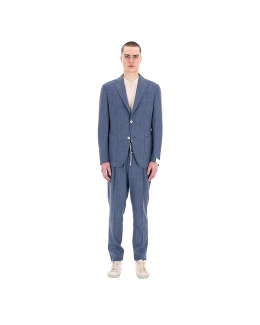 Single Breasted Suits Eleventy de hombre de color Blue