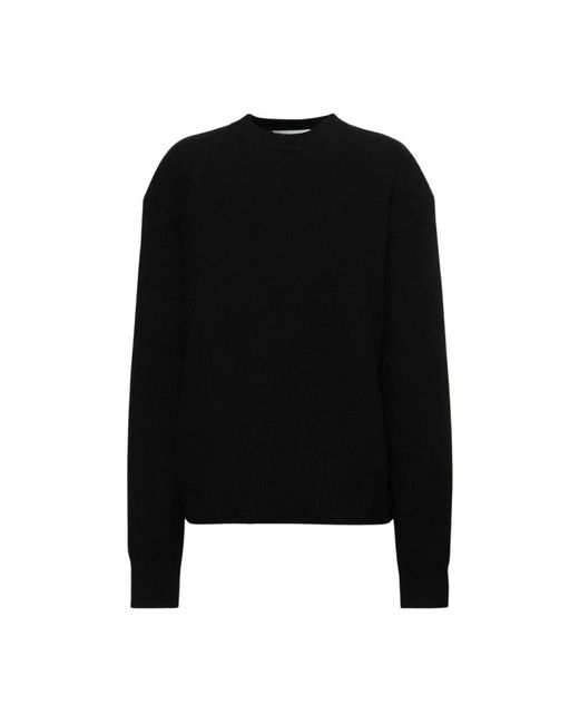 Frankie Shop Black Round-Neck Knitwear