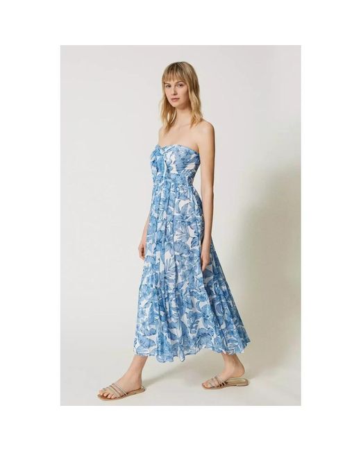 Twin Set Blue Midi Dresses
