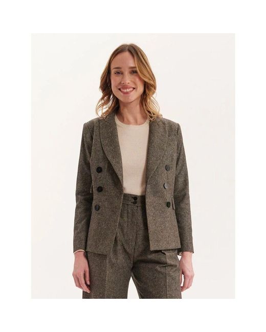 Ines De La Fressange Paris Gray Maurice Graue Jacke