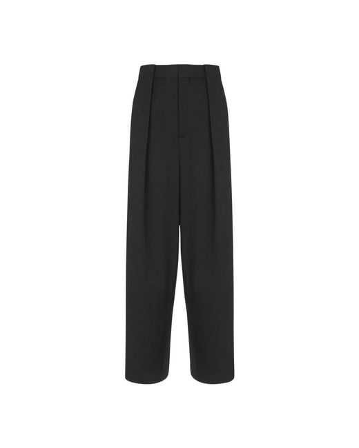 Balmain Geplooide Grain De Poudre Broek in het Black