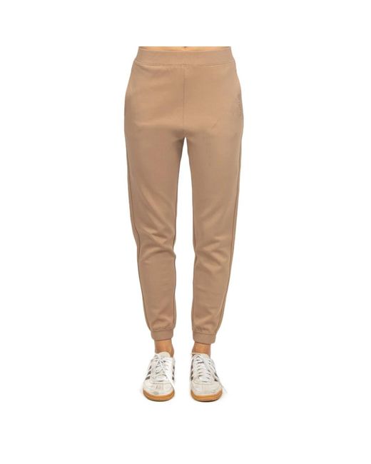 Max Mara Broeken ,Bruin ,Katoen Violino Jersey Joggingbroek in het Natural