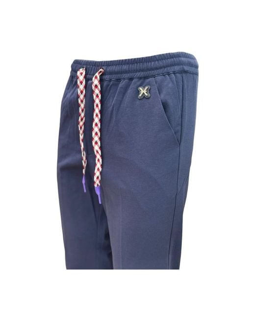 John Richmond Blue Slim-Fit Trousers for men
