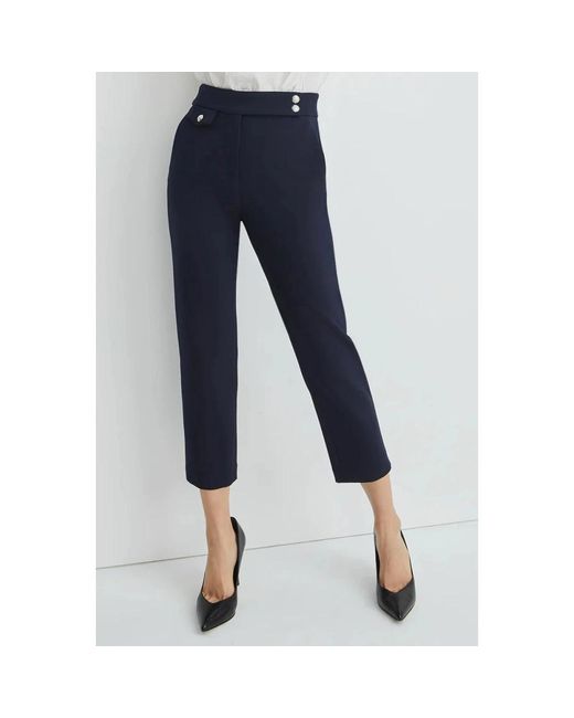 Veronica Beard Blue Cropped Trousers