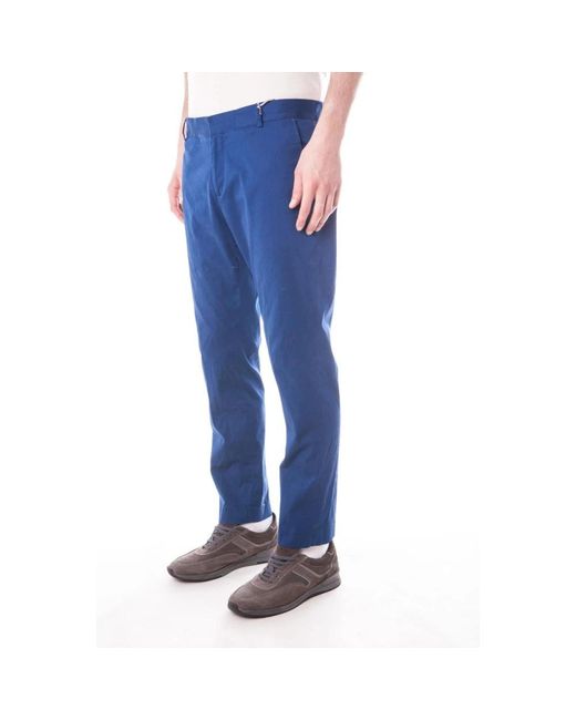 Daniele Alessandrini Blue Slim-Fit Trousers for men