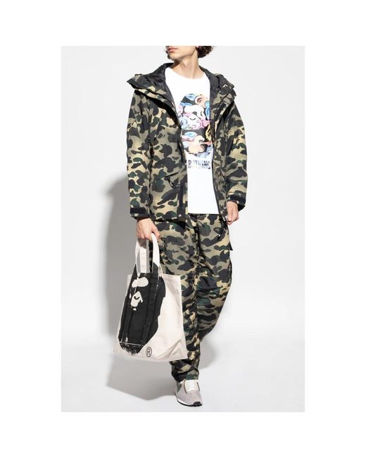 A Bathing Ape Jassen ,Groen ,Polyester Camo Motif Jacket in het Green voor heren