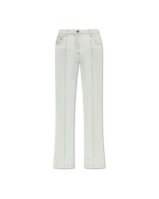 Blumarine Gray Boot-Cut Jeans