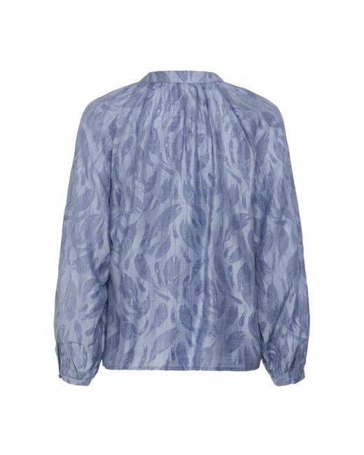 Blouses Cream de color Blue