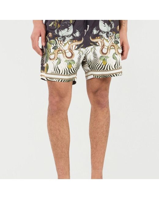 Roberto Cavalli Fang Animal Print Badehose in Multicolor für Herren