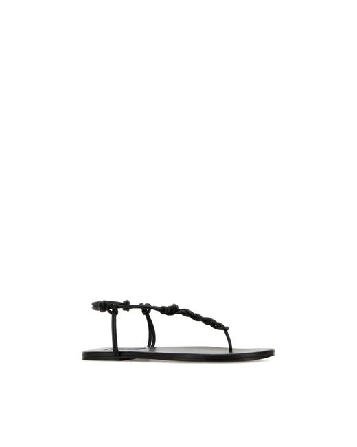 Jil Sander Brown Flat Sandals
