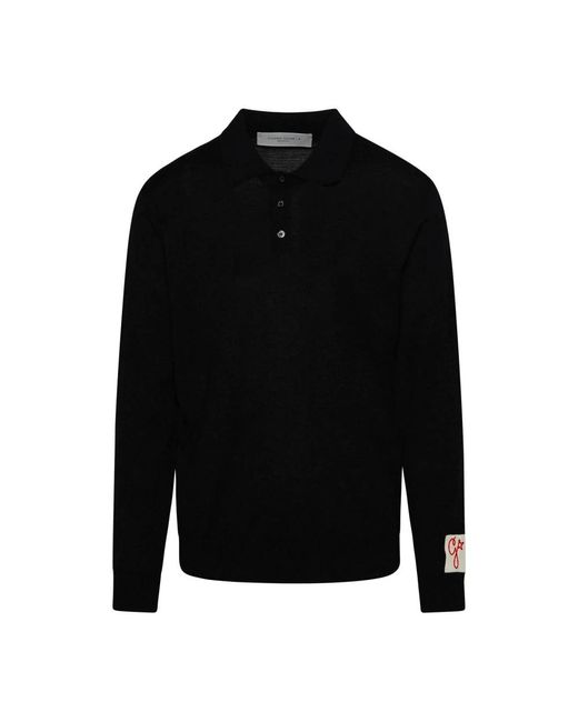 Golden Goose Deluxe Brand Black Polo Shirts for men