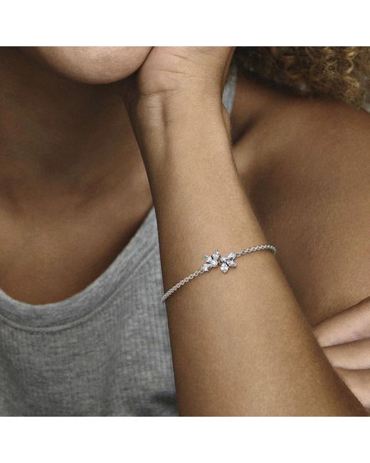 Pandora Sprankelende Herbarium Cluster Armband in het Metallic
