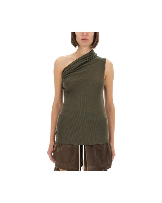 Rick Owens Green Sleeveless Tops