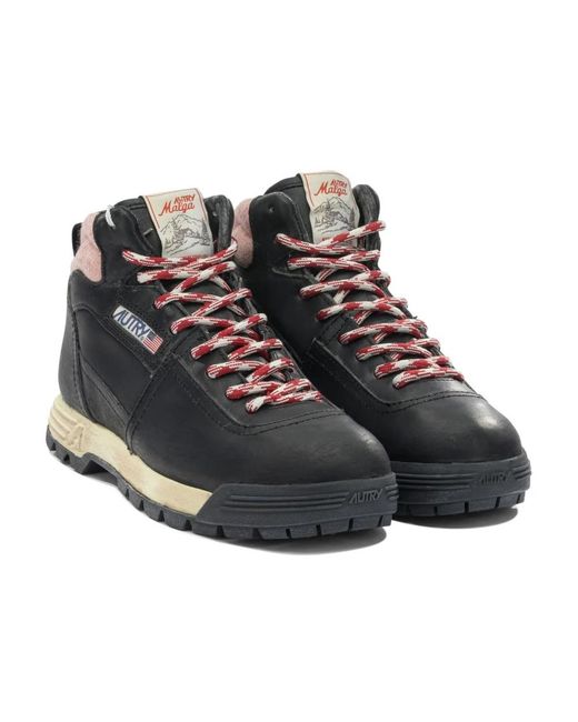 Autry Black Malga Mid-Top Wanderschuh