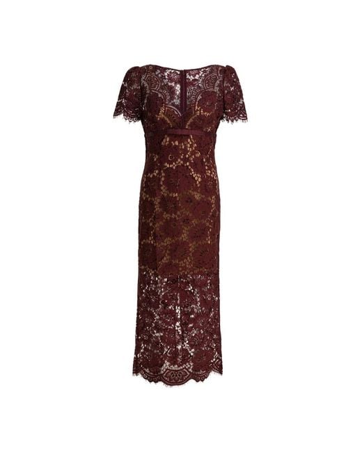Self-Portrait Midi Dresses in het Brown