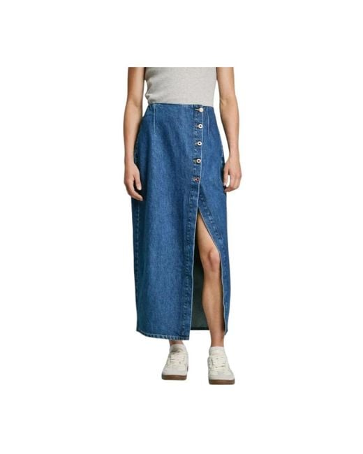 Pepe Jeans Blue Denim Skirts