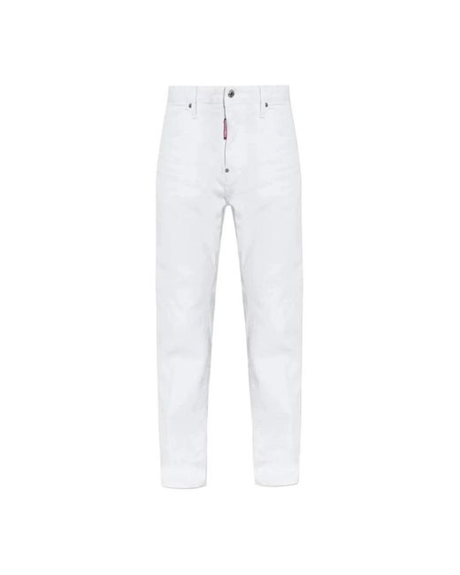 DSquared² Jeans ,Wit ,Katoen Straight Jeans in het White voor heren