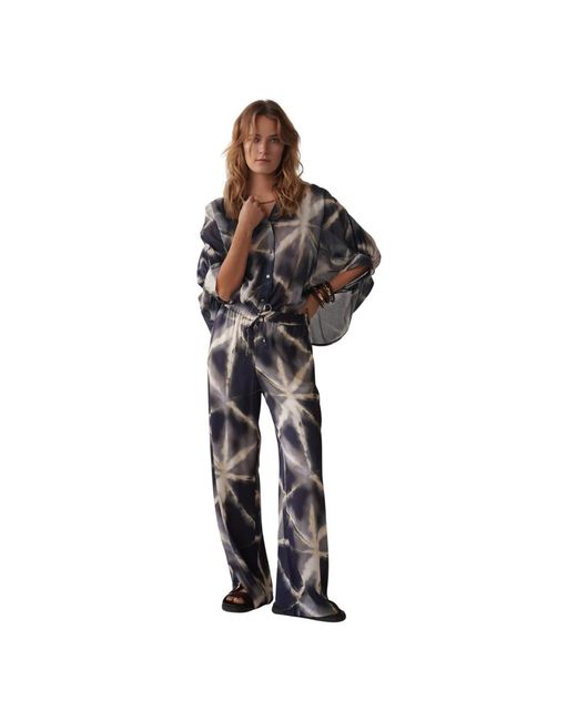 Summum Black Batik-Bluse