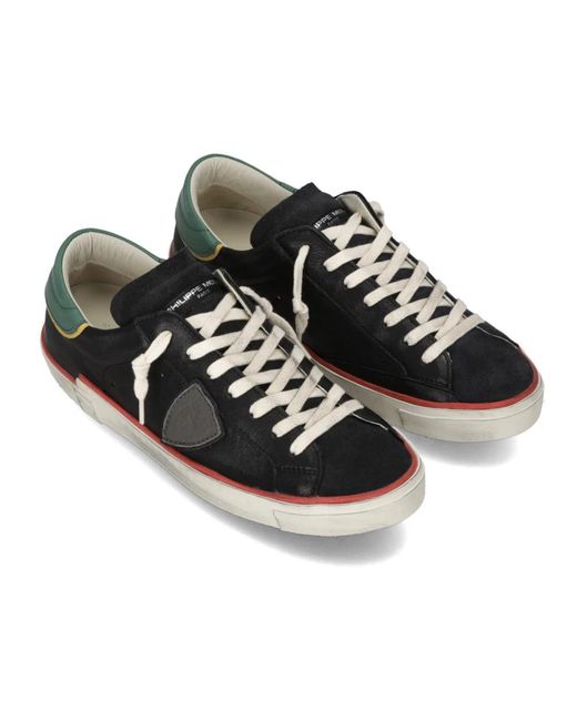 Philippe Model Schoenen ,Zwart ,Katoen Sneakers Prsx Tennis in het Black voor heren