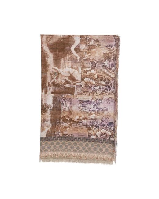 Pierre Louis Mascia Brown Silky Scarves