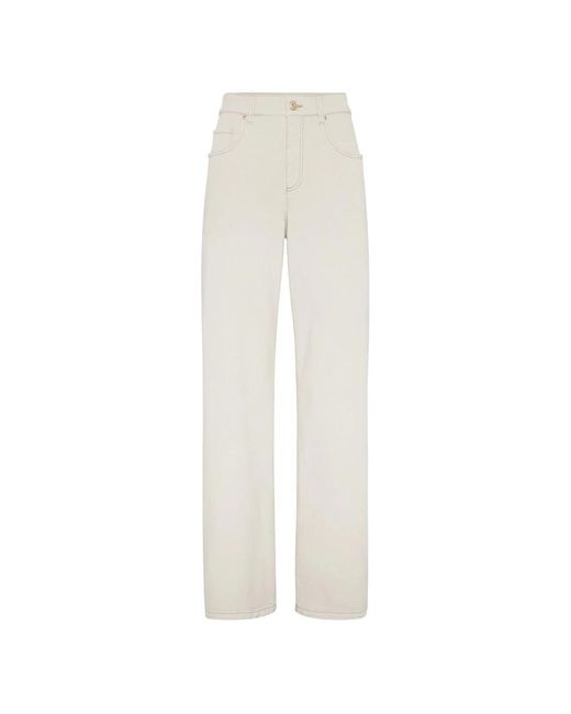 Brunello Cucinelli Straight Jeans in het White