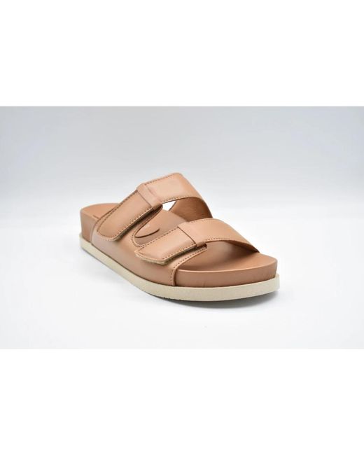 Ehm Veterschoenen Met Platte Zool in het Brown