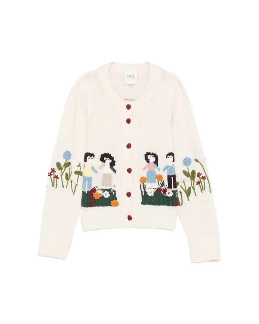 Sea White Cardigans
