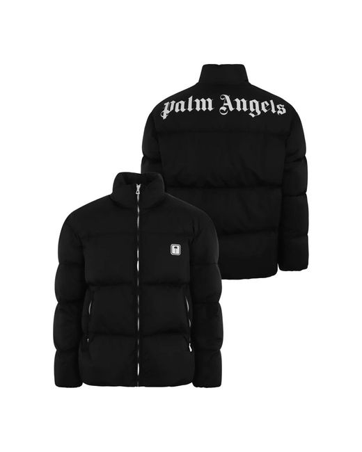 Palm Angels Black Down Jackets for men