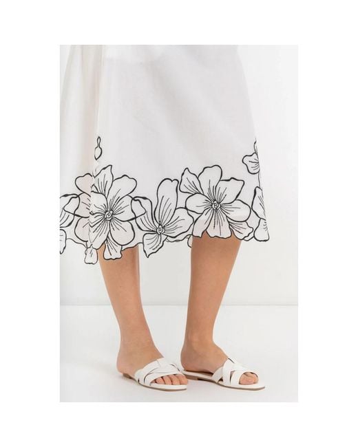 Kocca White Midi Skirts