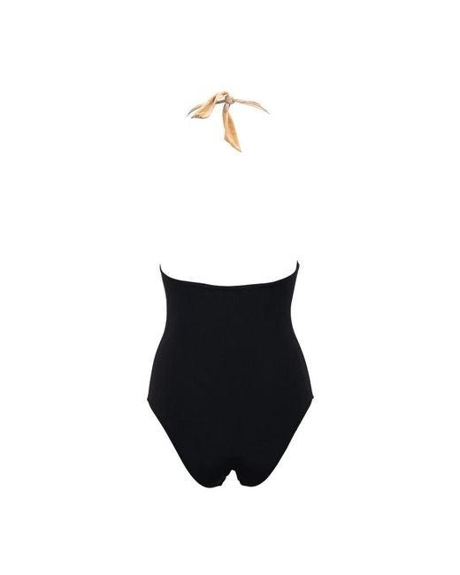 Alviero Martini 1A Classe Black Eleganter badeanzug mit spitze