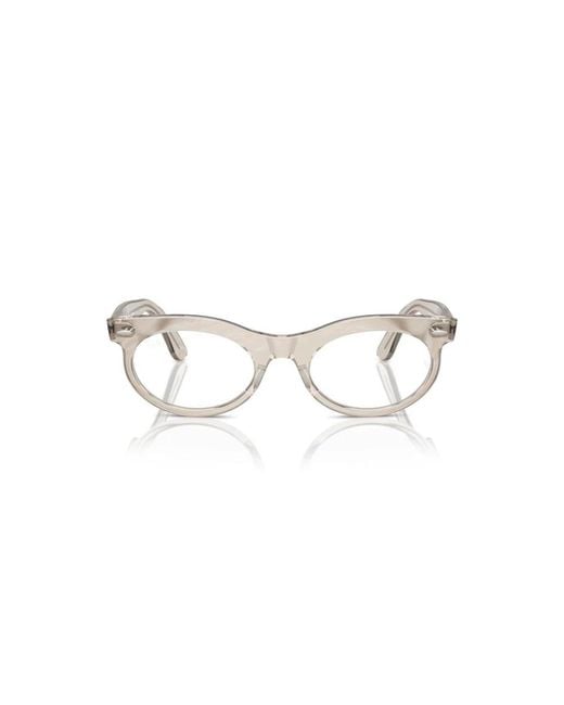 Ray-Ban Authentieke Ovale Zonnebril Van Premium Kwaliteit in het Metallic