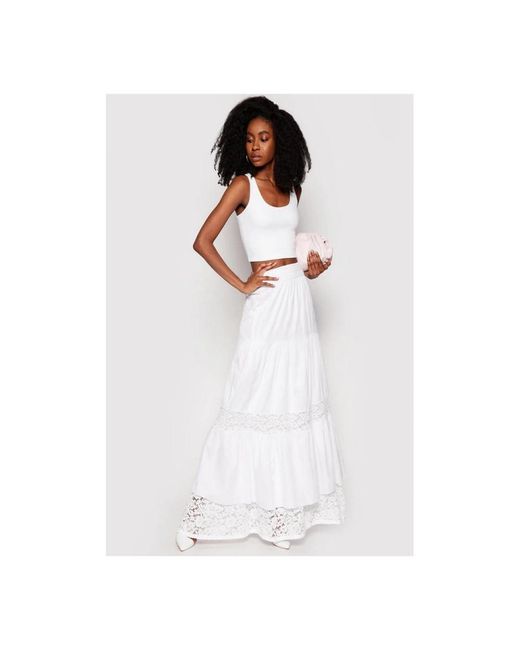 Guess White Maxi Skirts