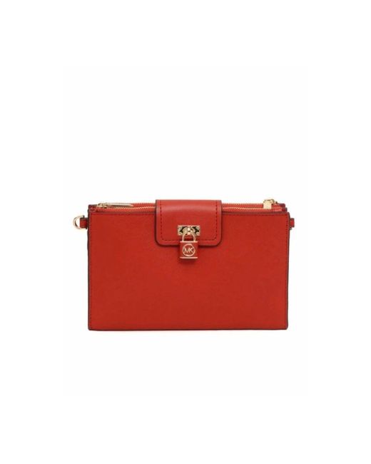 Michael Kors Red Pattina e clip umhängetasche