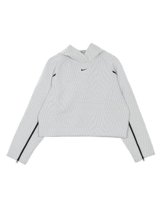 Nike Fitness ,Grijs ,Katoen Lichtgewicht Geometric Hoodie Met Capuchon in het Gray
