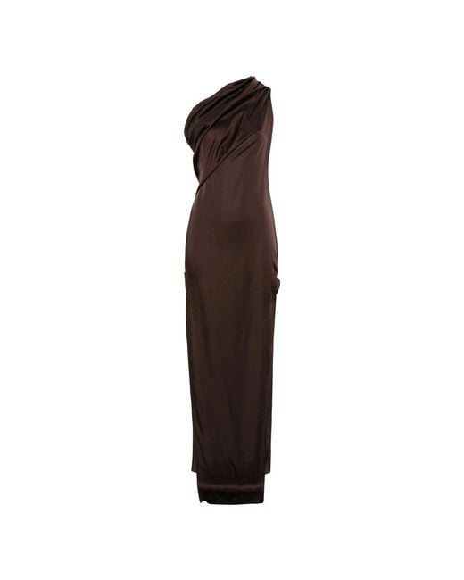 Rick Owens Brown Arrowhead Maxikleid