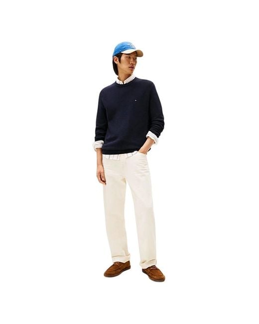 Round-Neck Knitwear Tommy Hilfiger pour homme en coloris Blue