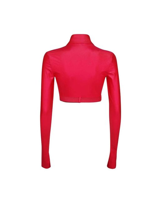 Versace Jeans Couture Red Long Sleeve T-Shirts