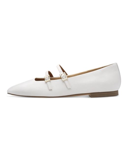 Tamaris White Ballerina Shoes