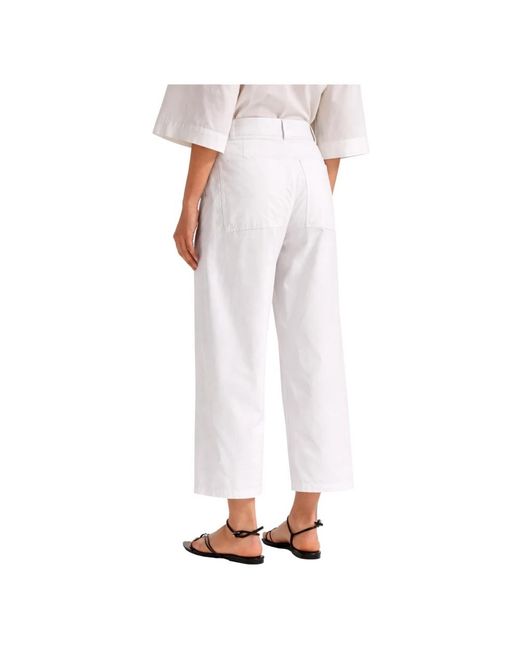 Seventy White Cropped Trousers