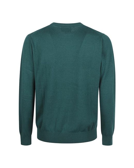 Mc2 Saint Barth Green Round-Neck Knitwear for men