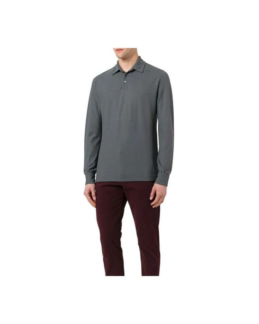 Zanone Gray Polo Shirts for men