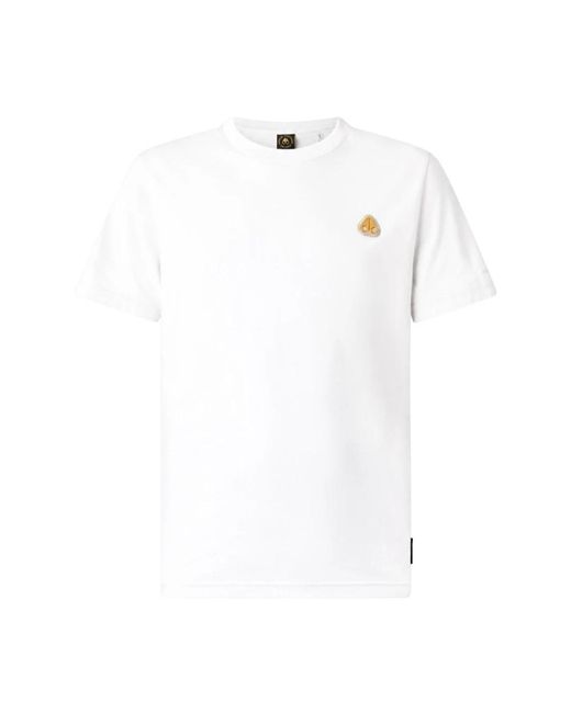 Moose Knuckles Tops ,Wit ,Crescent Tee in het White voor heren
