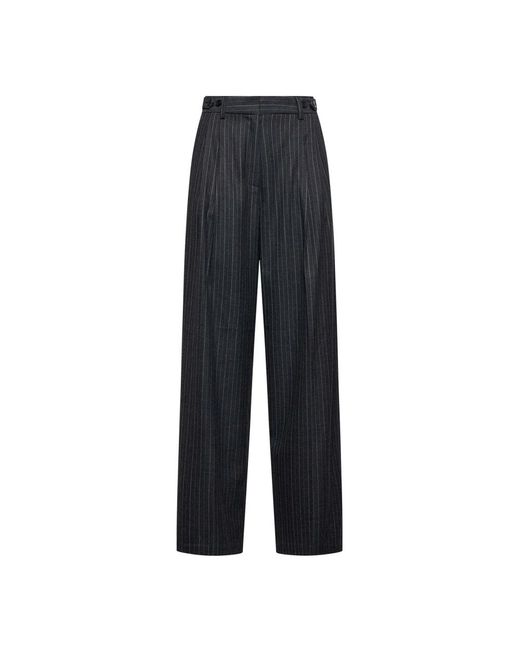 Silvian Heach Blue Weite Hose Mit Dünnen Streifen