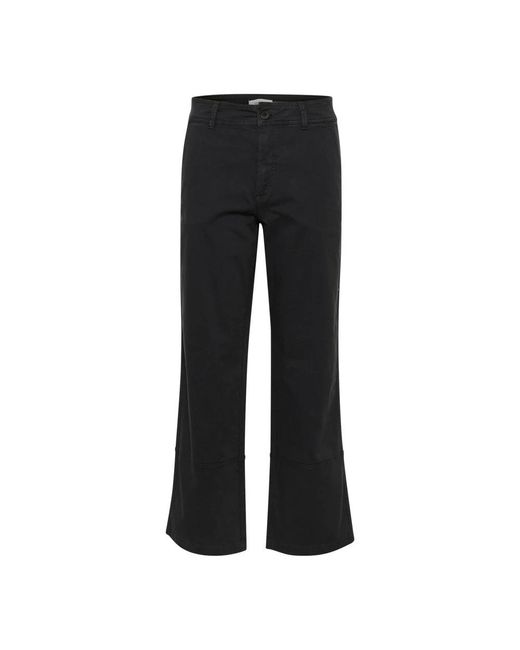 Part Two Black Cropped Trousers
