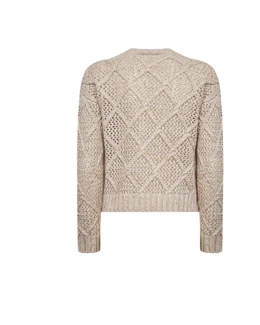 Max Mara Natural Round-Neck Knitwear