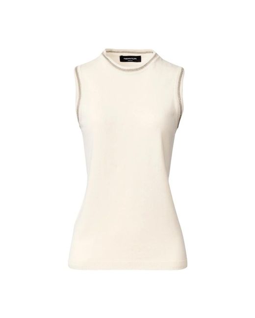 Fabiana Filippi Natural Sleeveless Tops