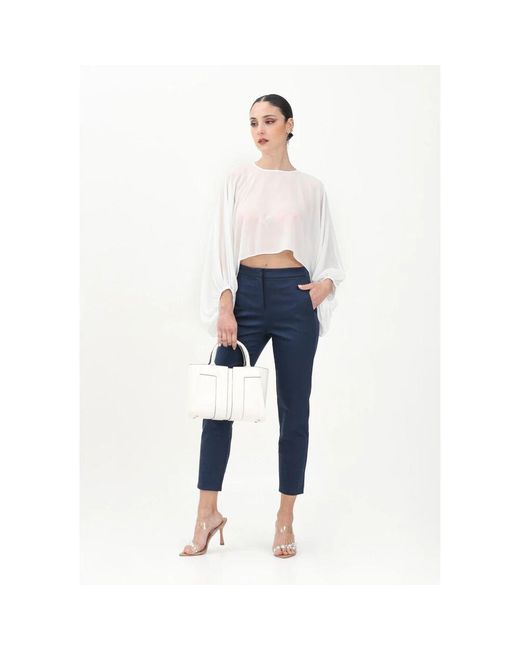 Patrizia Pepe Blue Blaue Elegante Hose Regular Fit